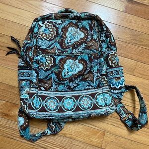 Vera Bradley backpack - teal and brown
